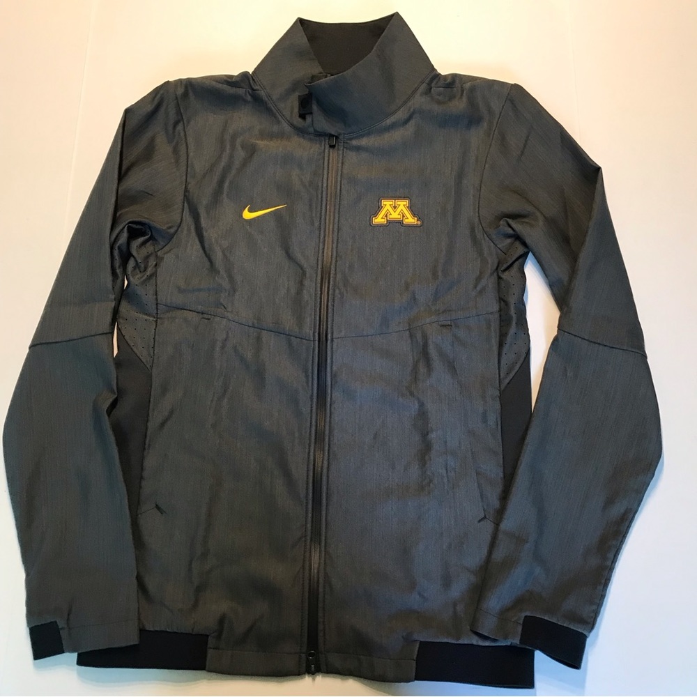 Nike Men’s Full Zip Jacket Univ Minnesota Golden Gophers Ski-U-Mah XS Gray Gold